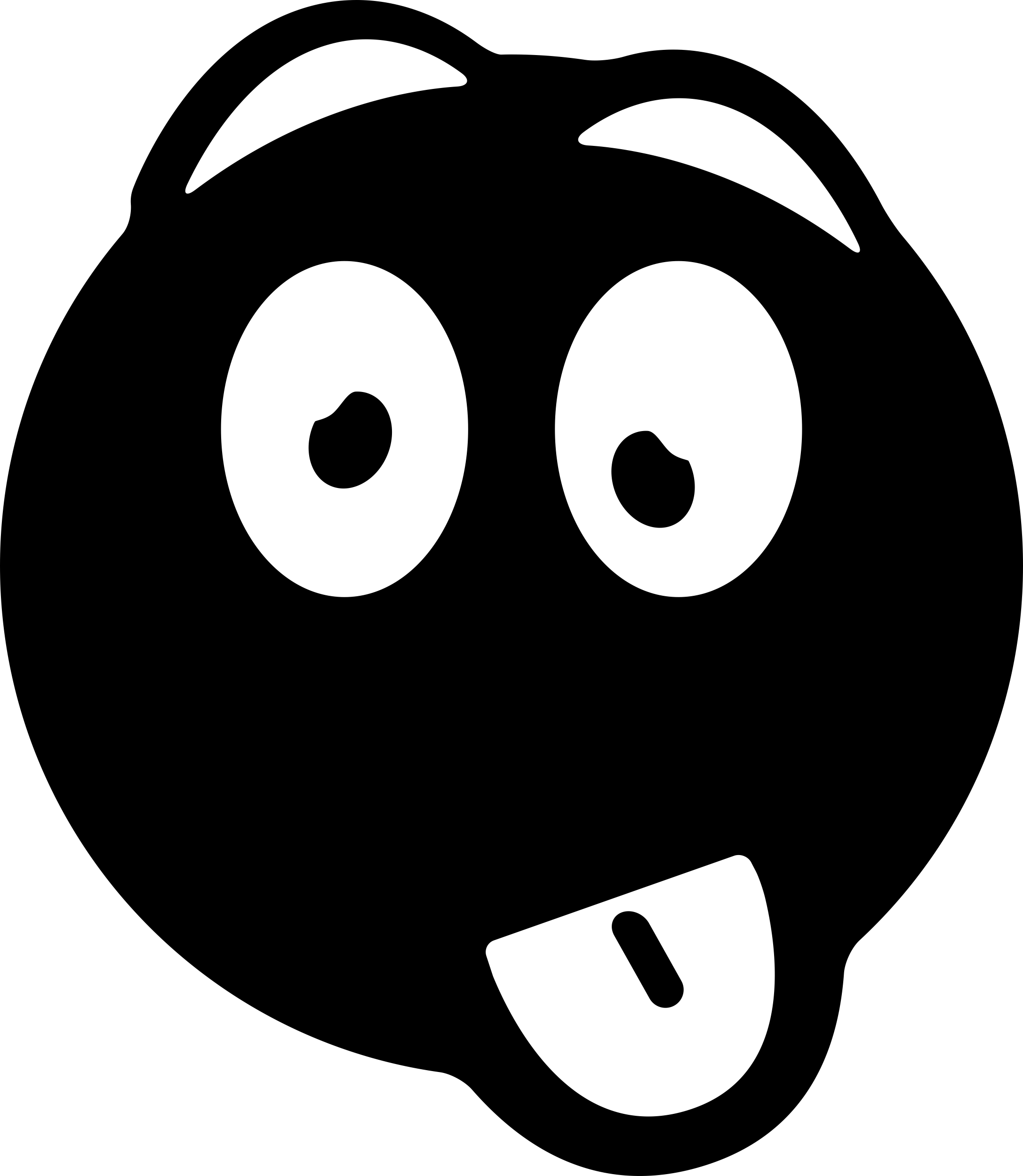 Goofy Face Outline Svg Vector Free Vectors